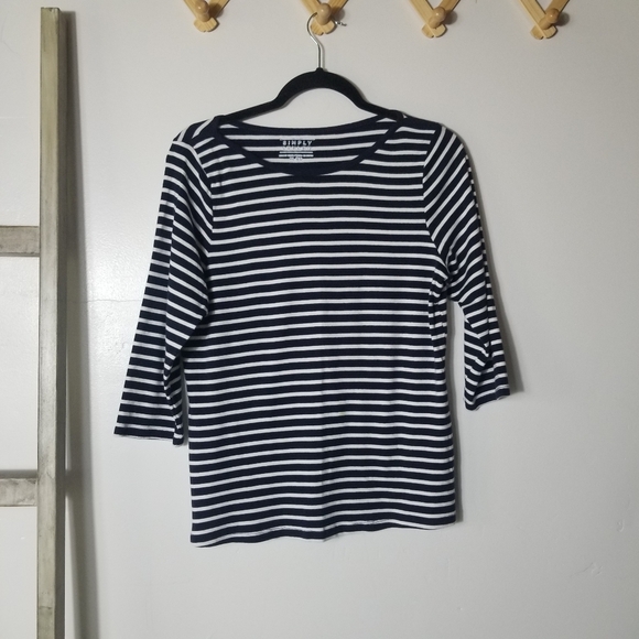 SIMPLY STYLED WOMEN'S STRIPED BLOUSE SIZE XL (SEE ALL PHOTOS) - Picture 1 of 10